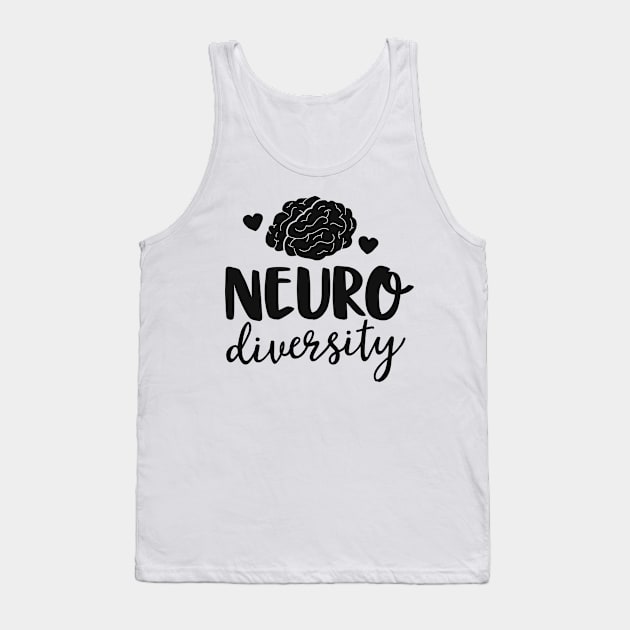 Neurodiversity Special Education Teacher Shirt Brain SPED Tank Top by 14thFloorApparel